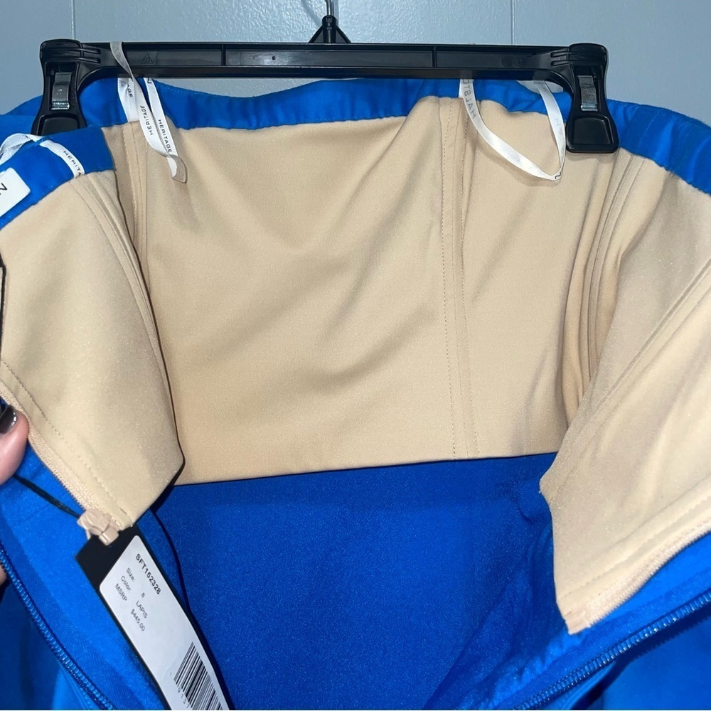 Halston Heritage NWT Strapless Dress with Peplum in Lapis Blue Size 8 - Picture 6 of 10